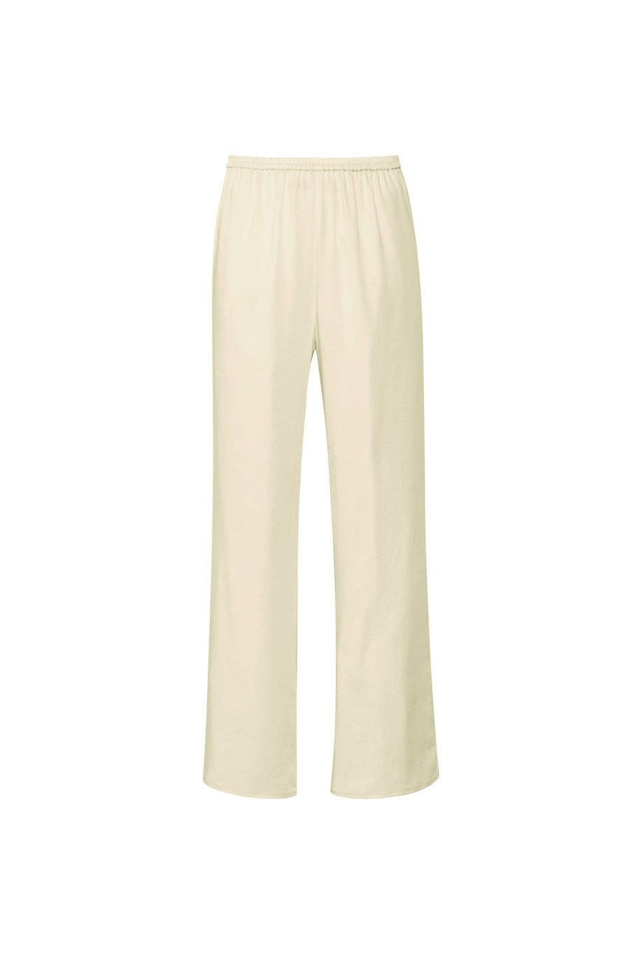 Bridal|Bottoms LAPOINTE | Satin Elastic Waist Pant Cream