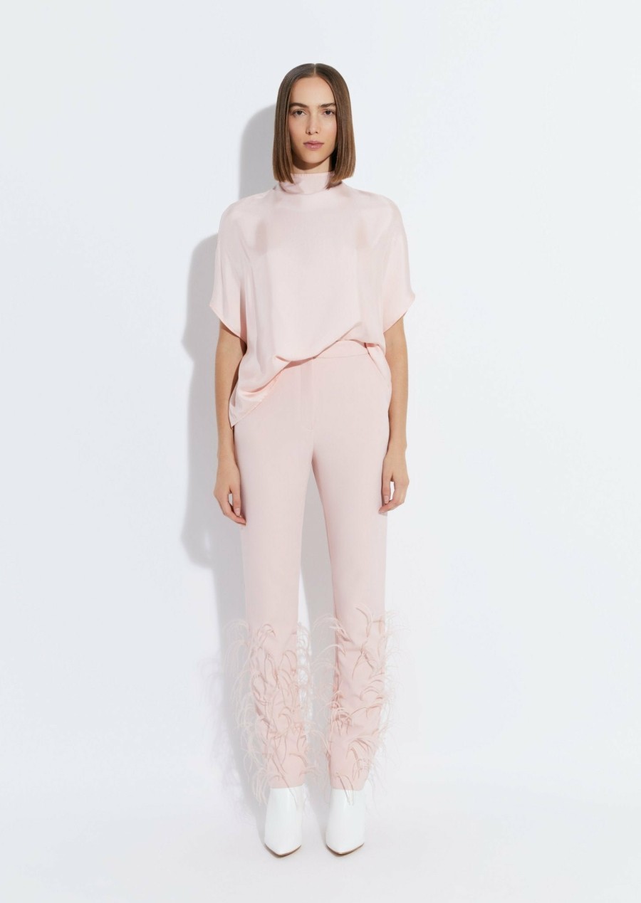 Tops LAPOINTE | Silky Twill Cape Tee Light Pink