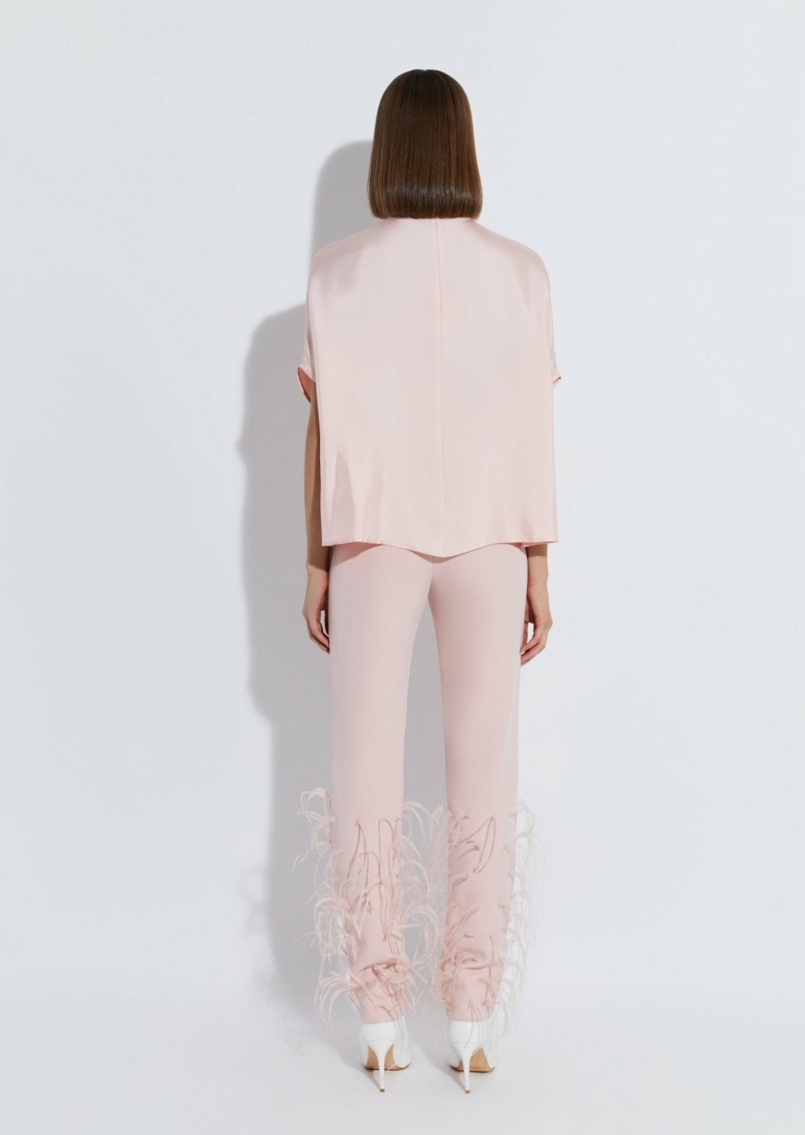 Tops LAPOINTE | Silky Twill Cape Tee Light Pink