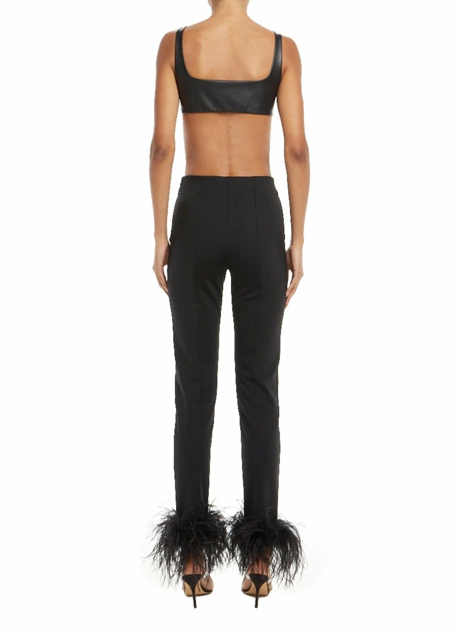 Bottoms LAPOINTE | Scuba Legging With Feathers Black