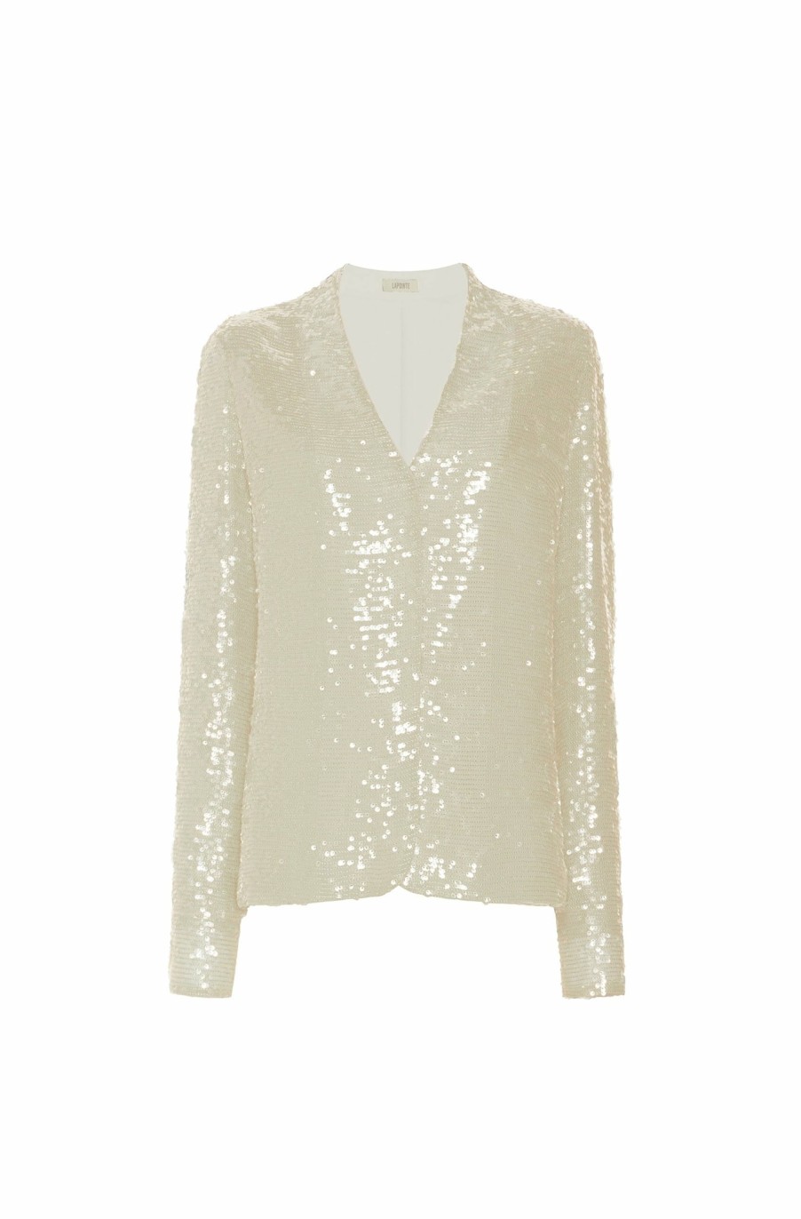 Bridal|Tops LAPOINTE | Sequin Button Down Cream