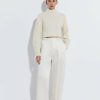 Knitwear|Tops LAPOINTE | Cashmere Silk Cropped Raglan Sweater Cream