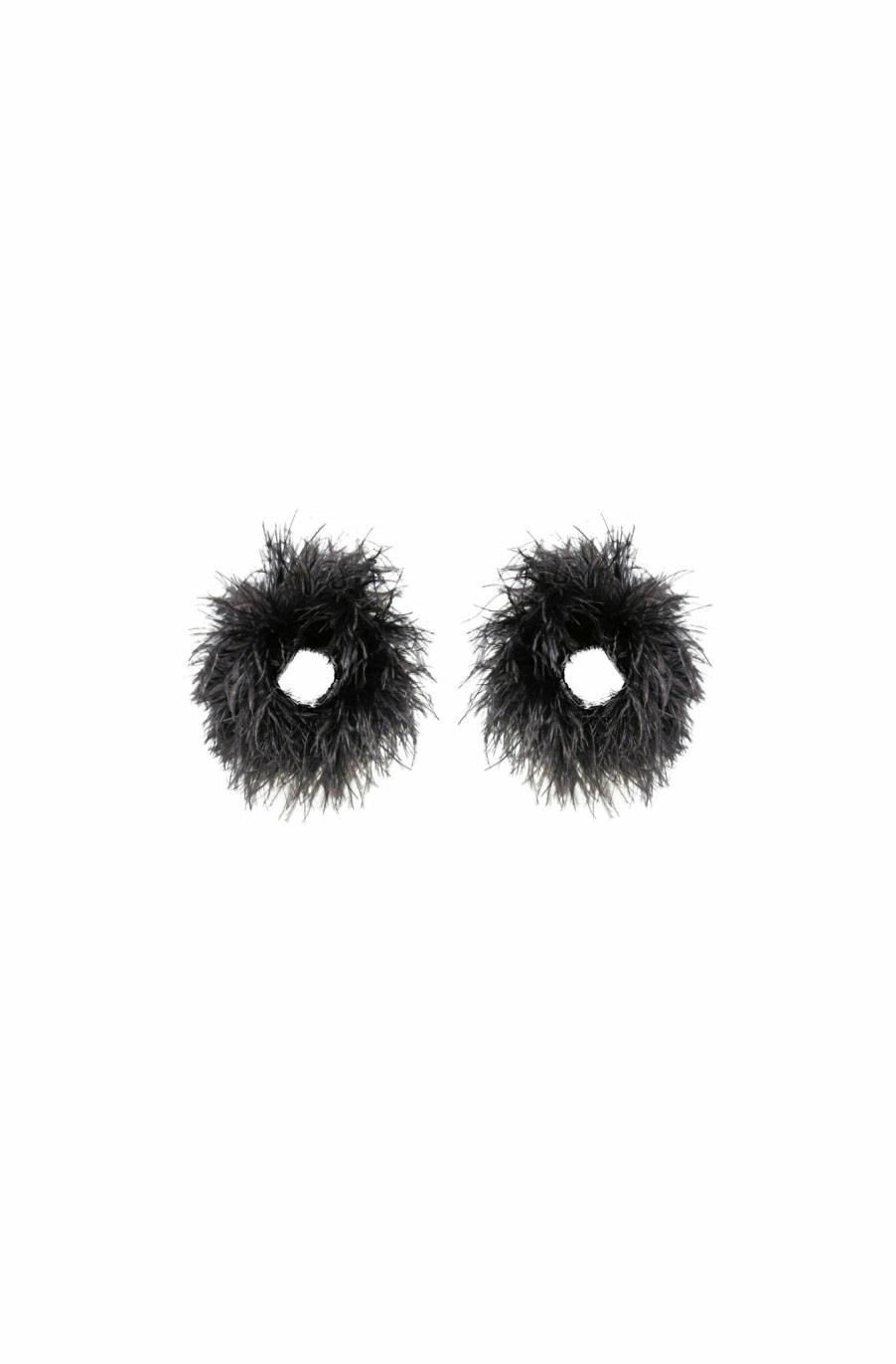 Accessories|Feathers LAPOINTE | Large Feather Cuffs Black