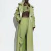 Outerwear LAPOINTE | Patent Faux Leather Double Breasted Trench Olive