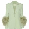 Jackets|Feathers LAPOINTE | Broad Shoulder Blazer With Feathers Mint