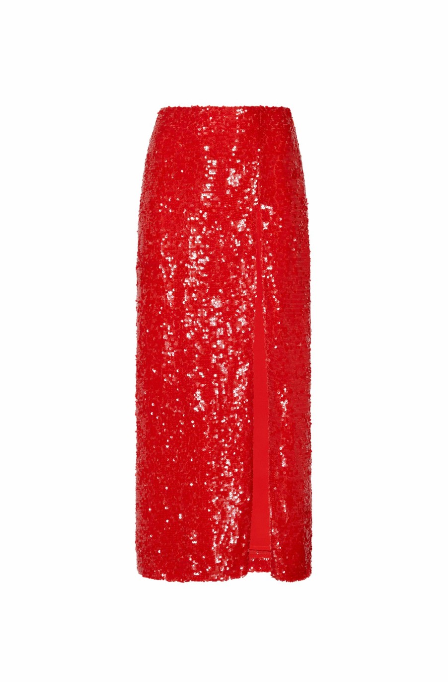 Bottoms LAPOINTE | Sequin Skirt With Slit Poppy