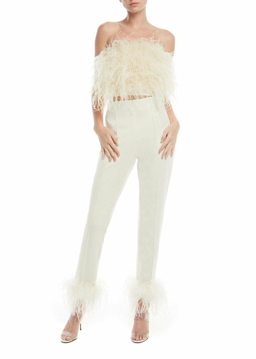 Bridal|Feathers|Tops LAPOINTE | Feather Tube Top Cream