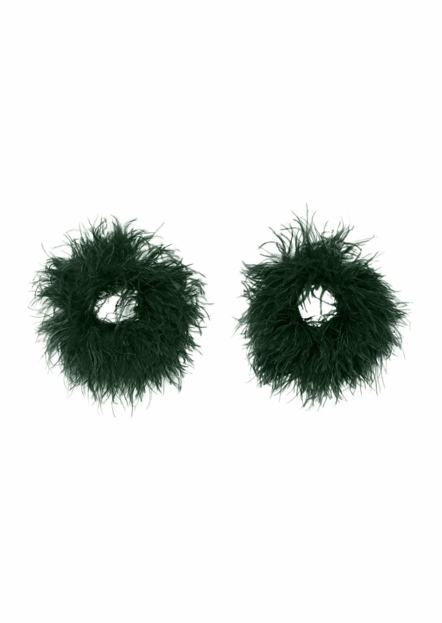 Accessories|Feathers LAPOINTE | Feather Cuffs Emerald