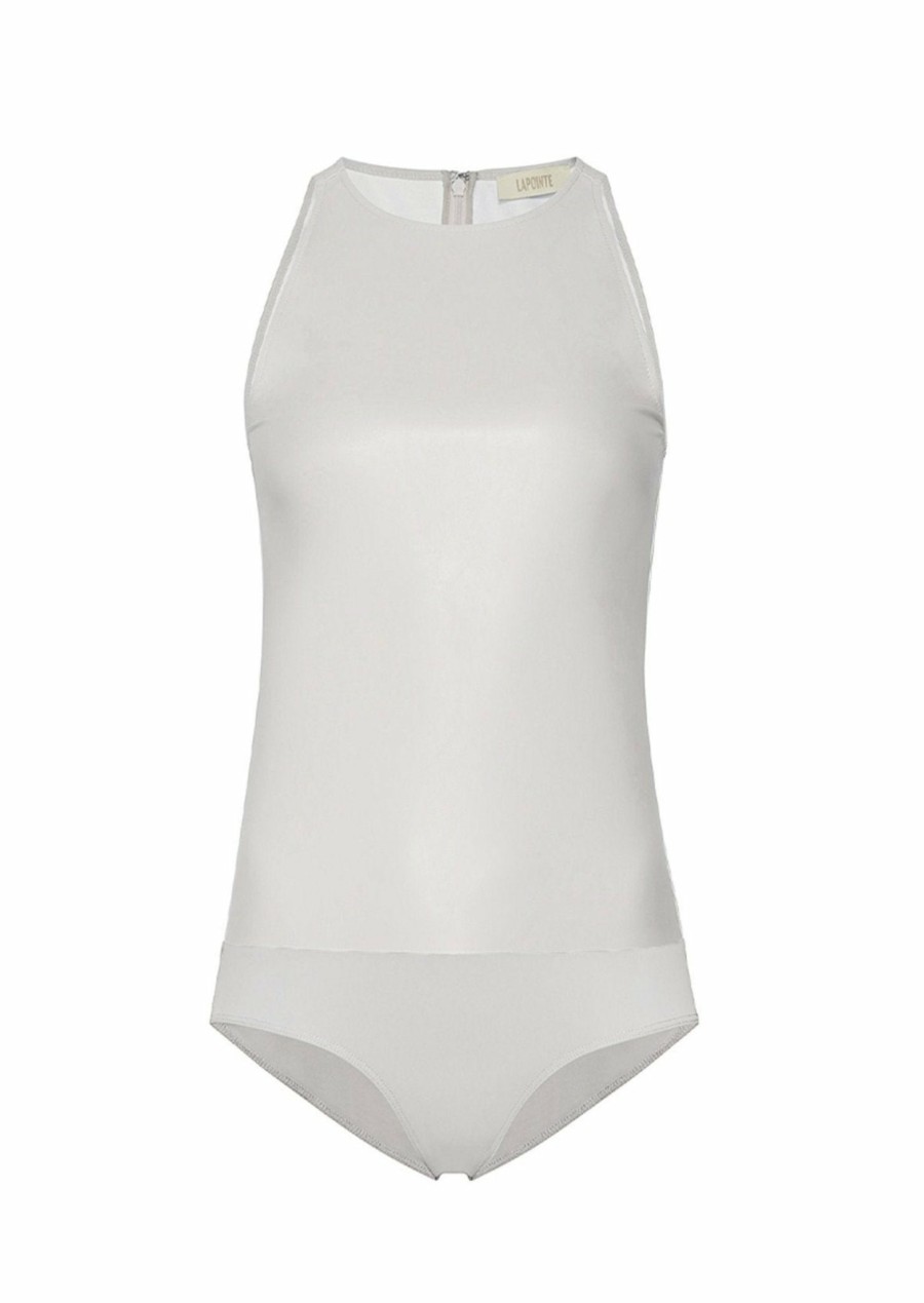 Tops LAPOINTE | Faux Leather Bodysuit White