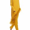 Feathers|Dresses LAPOINTE | Crepe Asymmetric Feather Tunic Mustard