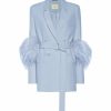 Jackets|Feathers LAPOINTE | Matte Crepe Feather Blazer Pale Blue