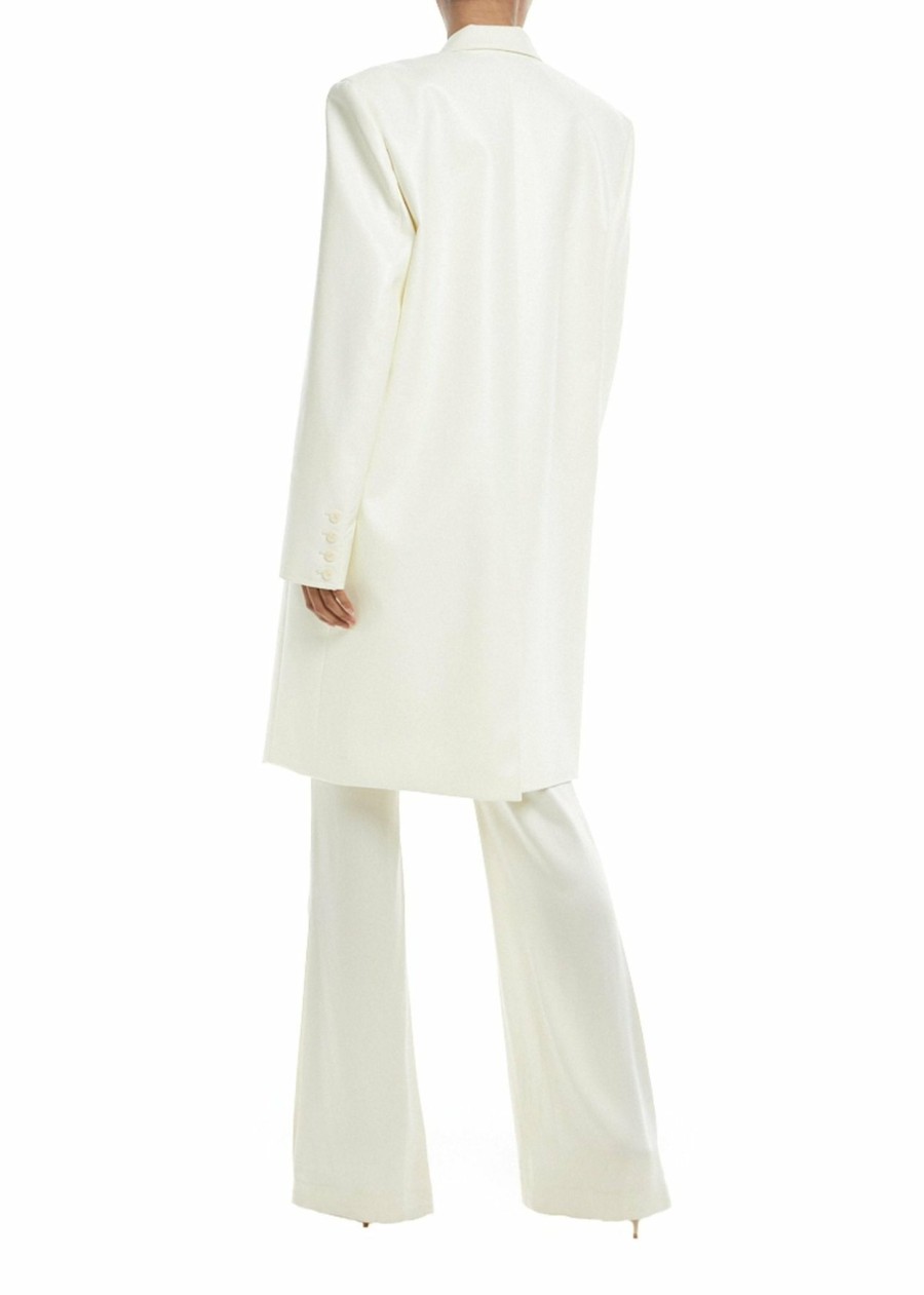 Bridal|Outerwear LAPOINTE | Faux Leather Boxy Coat Cream