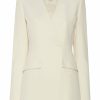 Jackets|Bridal LAPOINTE | Matte Crepe Collarless Blazer Cream