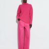 Bottoms LAPOINTE | Denim Slouchy Pant Magenta