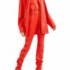 Outerwear LAPOINTE | Faux Leather Layered Snap Coat Poppy