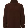 Knitwear|Tops LAPOINTE | Cashmere Silk Turtleneck Chocolate