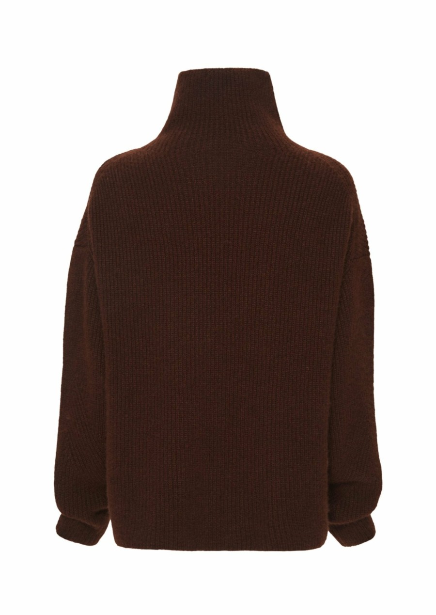 Knitwear|Tops LAPOINTE | Cashmere Silk Turtleneck Chocolate