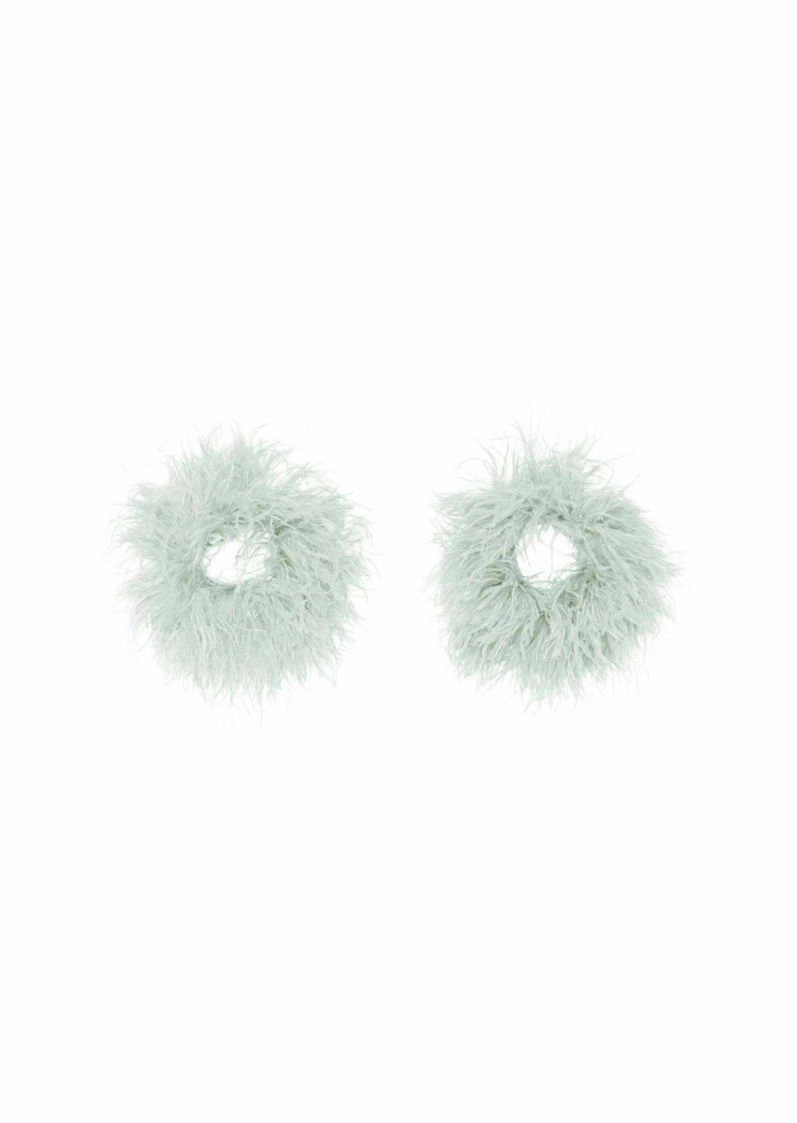 Accessories|Feathers LAPOINTE | Feather Cuffs Seafoam