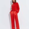 Bottoms LAPOINTE | Satin Belted Pant Poppy