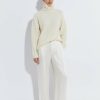 Knitwear|Bridal|Tops LAPOINTE | Cashmere Silk Turtleneck Cream