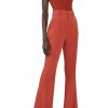 Bottoms LAPOINTE | Matte Crepe High Waisted Flare Leg Pant Cinnamon