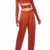 Bottoms LAPOINTE | Satin Low Waisted Trouser Cinnamon