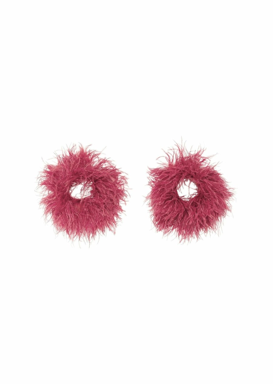 Accessories|Feathers LAPOINTE | Feather Cuffs Rouge